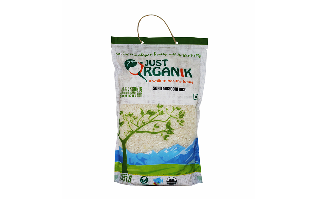 Just Organik Sona Masoori Rice   Pack  1 kilogram